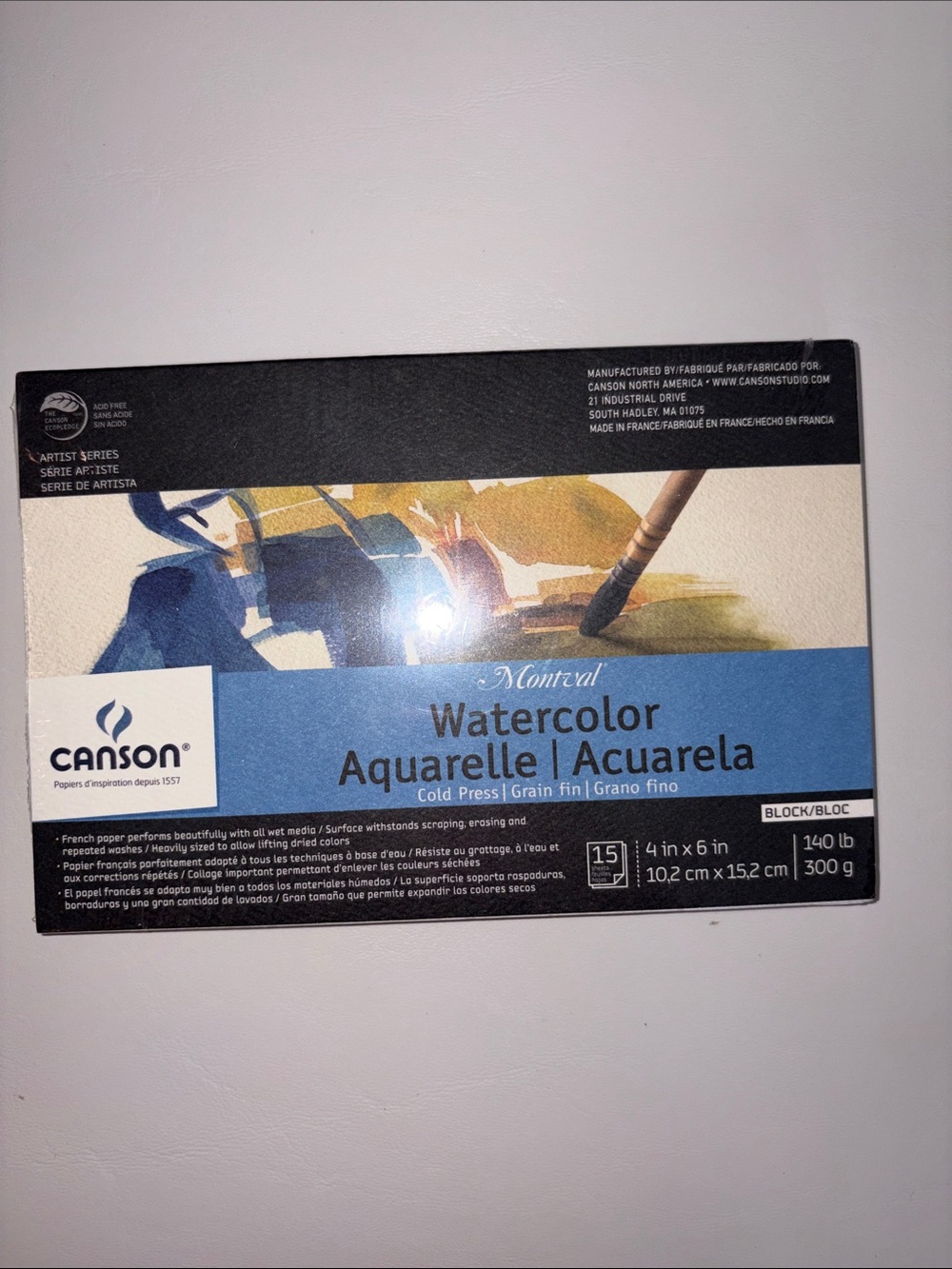 Canson Watercolor Cold Press French Paper 4"x6" 140lb Artist Series NWT Sealed